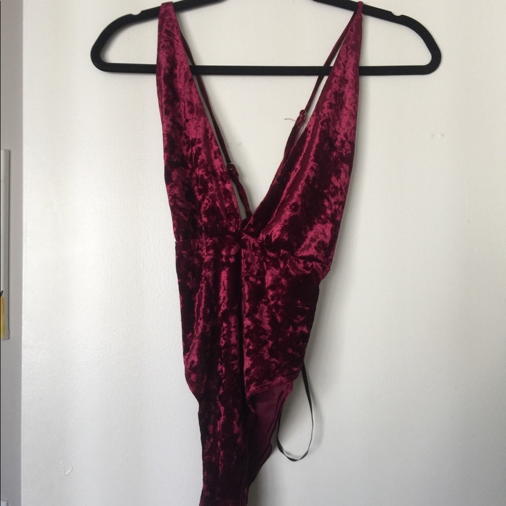 Deep V bodysuit